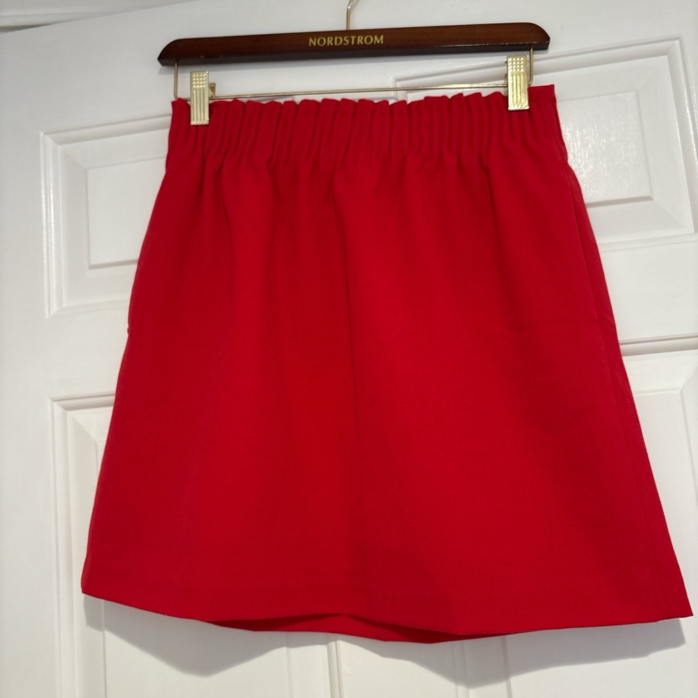 J. Crew Women's Vibrant Red Mini Skirt